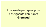 Analyse de pratiques pour enseignants débutants
Gremaud